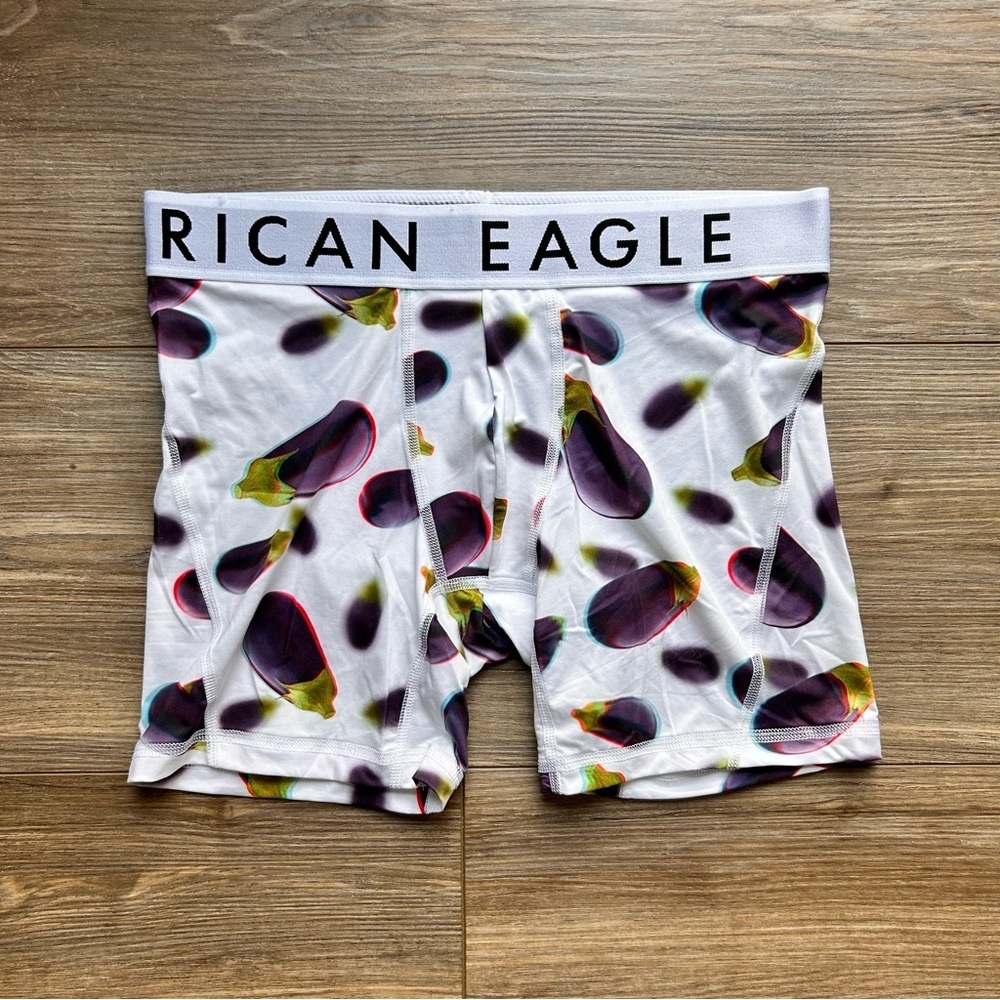 American Eagle | Rare Eggplant Print Boxer Briefs (X-Small)